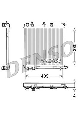 Engine Cooling Radiator Fits Citroën C2 C3 Peugeot 1007 207 DENSO DRM21026