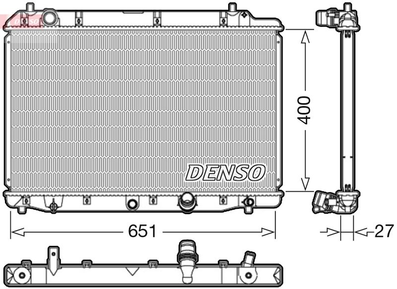 Engine Cooling Radiator 400mm Core Length Fits Honda CR-V FR-V DENSO DRM40036