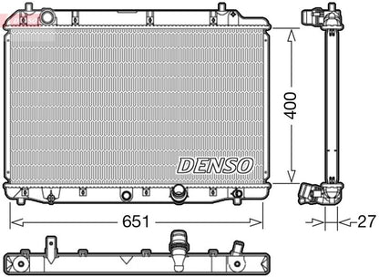 Engine Cooling Radiator 400mm Core Length Fits Honda CR-V FR-V DENSO DRM40036