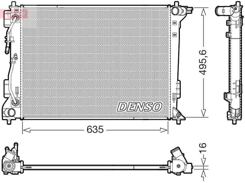 Engine Cooling Radiator Fits Hyundai Tucson Kia Sportage DENSO DRM41036