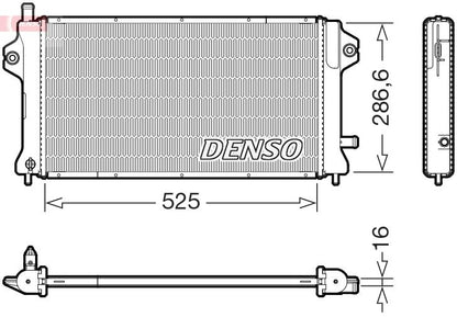 Engine Radiator 525mm Core Length Fits Mitsubishi Outlander DENSO DRM46077