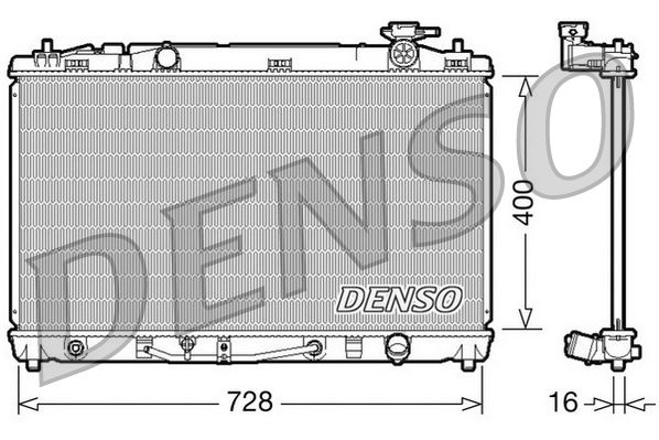Engine Radiator Aluminium 400mm Core Length Fits Toyota Camry DENSO DRM50042
