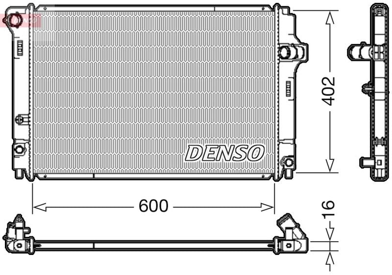 Engine Cooling Radiator 600mm Core Length Fits Toyota Yaris/Vitz DENSO DRM50089
