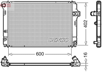 Engine Cooling Radiator 600mm Core Length Fits Toyota Yaris/Vitz DENSO DRM50089