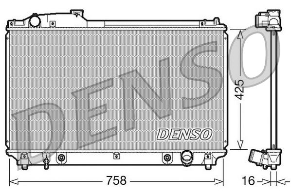 Engine Cooling Radiator Aluminium 425mm Core Length Fits Lexus LS DENSO DRM51003