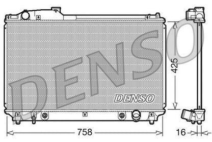 Engine Cooling Radiator Aluminium 425mm Core Length Fits Lexus LS DENSO DRM51003