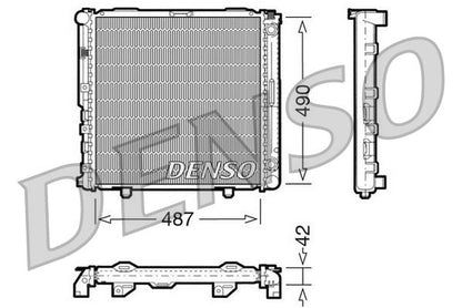 Engine Cooling Radiator Aluminium Fits Mercedes-Benz 124 DENSO DRM17031
