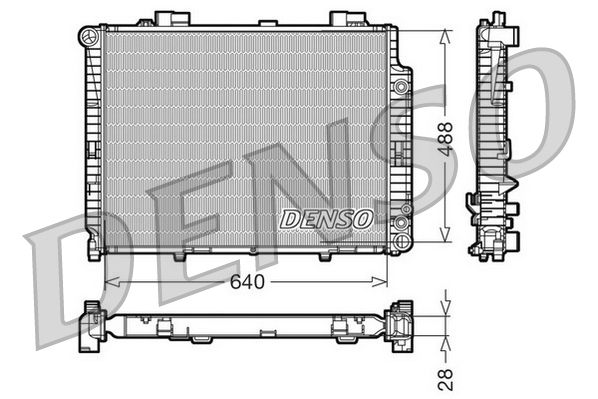 Engine Cooling Radiator Aluminium Fits Mercedes-Benz E-Class DENSO DRM17101