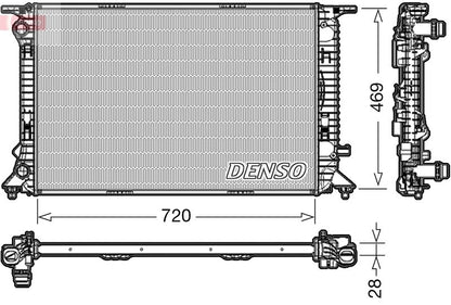 Engine Cooling Radiator Fits Audi A4 Allroad A5 A6 Q3 Q5 DENSO DRM02022