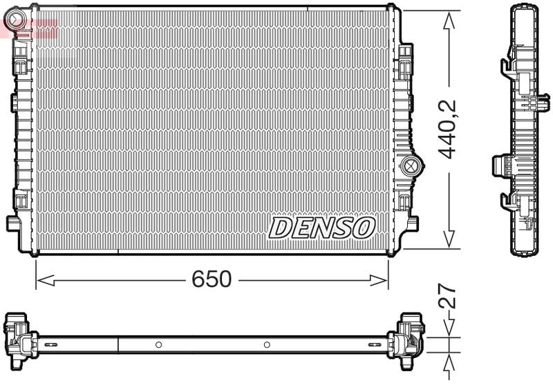 Engine Cooling Radiator Fits Audi A3 Q2 Q3 TT Seat Ateca Skoda VW DENSO DRM02046