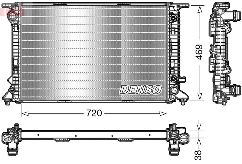 Engine Cooling Radiator Fits Audi A4 Allroad A5 Q5 Porsche DENSO DRM02023