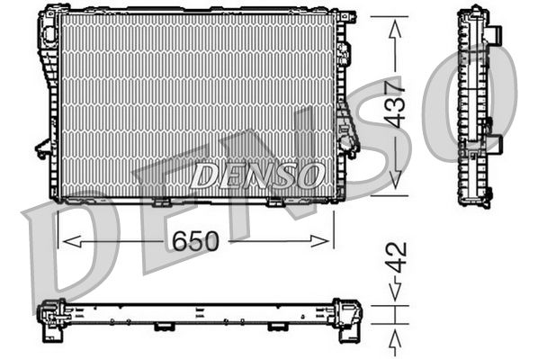 Engine Cooling Radiator Aluminium Fits BMW 5 Series 7 Series DENSO DRM05068