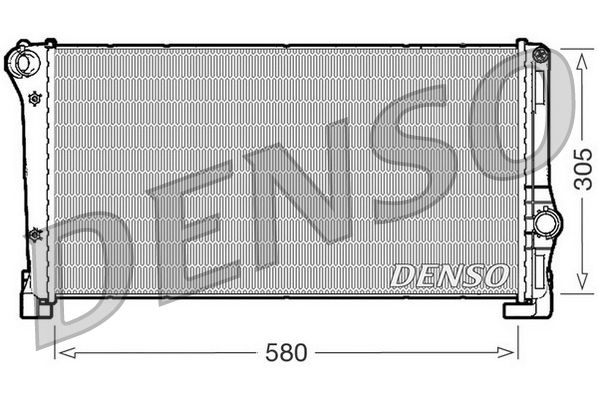 Engine Radiator Aluminium 580mm Core Length Fits Fiat Idea Punto DENSO DRM09104