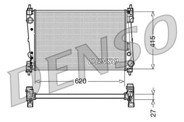Engine Cooling Radiator Fits Alfa Romeo Fiat Lancia Opel Vauxhall DENSO DRM09111