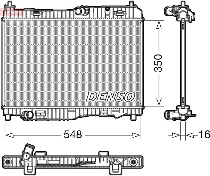 Engine Cooling Radiator Fits Ford B-Max Ecosport Fiesta Ka+ DENSO DRM10006