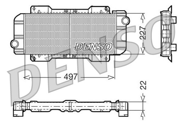 Engine Radiator Aluminium 497mm Core Length Fits Ford Escort DENSO DRM10019