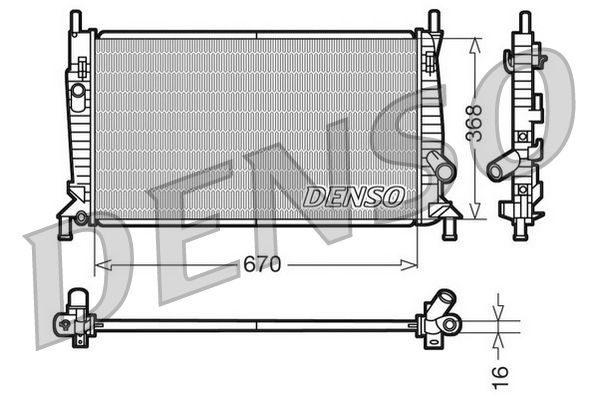 Engine Cooling Radiator Fits Ford C-Max Focus Mazda 3 Volvo C30 DENSO DRM10075