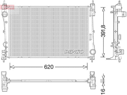 Engine Radiator 620mm Core Length Fits Alfa Romeo MiTo Fiat Punto DENSO DRM13017