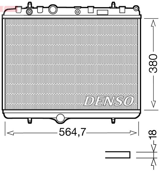 Engine Cooling Radiator Fits Citroën Berlingo C3 DS Opel Peugeot DENSO DRM21055