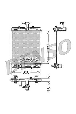 Engine Cooling Radiator Fits Citroën C1 Peugeot 107 108 Toyota DENSO DRM21602