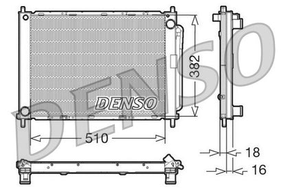 Cooling Module Without Dryer For Renault Clio Modus / Grand Modus DENSO DRM23100