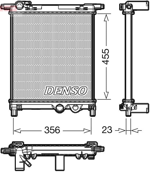 Engine Cooling Radiator Fits Seat Mii Skoda Citigo VW Up! DENSO DRM32036