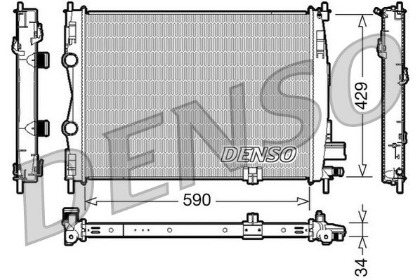 Engine Cooling Radiator Aluminium Fits Nissan Qashqai/Qashqai+2 DENSO DRM46018