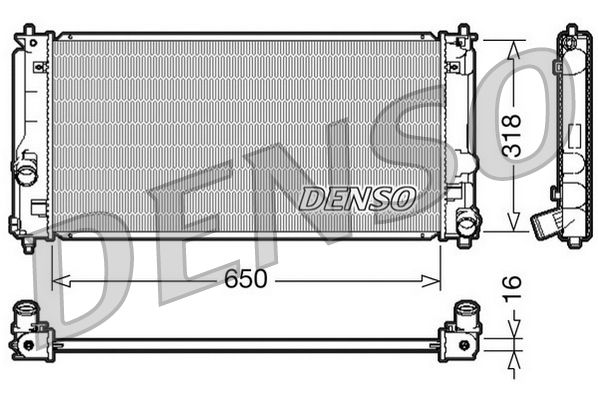 Engine Radiator Aluminium 650mm Core Length Fits Toyota Celica DENSO DRM50044