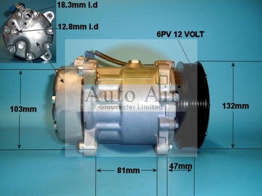 Auto Air 14-1260P A/C Air Con Compressor Air Conditioning 12V Voltage Fits VW