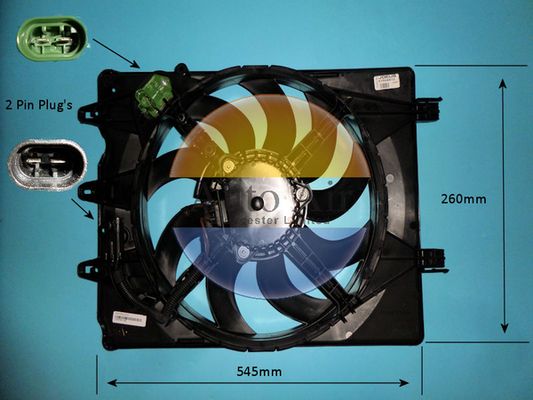 AUTO AIR 05-1376 Radiator Fan Electric Motor Centre Cooling System For Fiat 500L