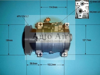 AUTO AIR 14-7499P Air Compressor A/C Air Conditioning Fits Chrysler PT Cruiser