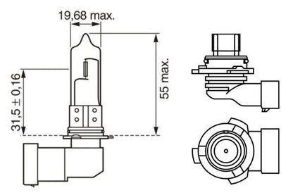 Bosch 1 987 302 153 Spotlight Bulb Fits Alpina BMW Cadillac Chevrolet Chrysler