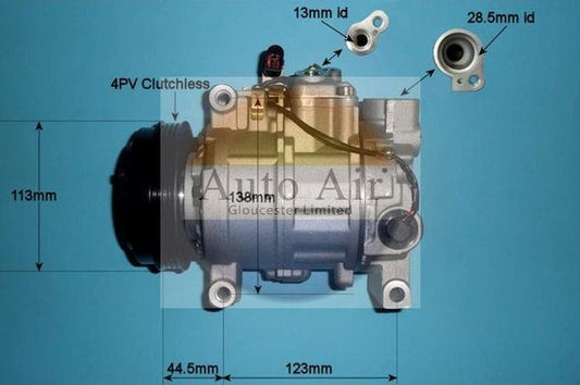 AUTO AIR 14-1251P Air Compressor A/C Air Conditioning Fits Audi A4 A6 Allroad