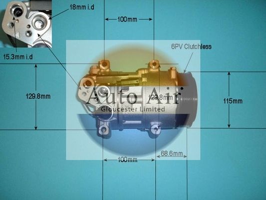 Auto Air 14-9739P Air Conditioning Compressor Fits Mercedes-Benz A-Class B-Class