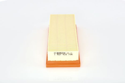 BOSCH 1457433736 Air Filter 268mm Length Insert 57.6mm Height Fits MG Rover