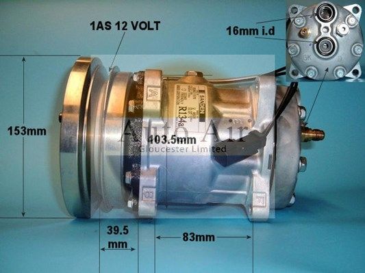 AUTO AIR 14-0017 Air Compressor A/C Air Conditioning Fits Ford Cortina Estate
