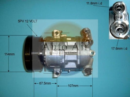AUTO AIR 14-1446 Air Conditioning Compressor Fits Vauxhall Corsa Corsavan