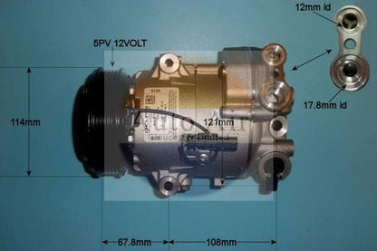 AUTO AIR 14-7478 Air Compressor A/C Air Conditioning Fits Chevrolet Vauxhall
