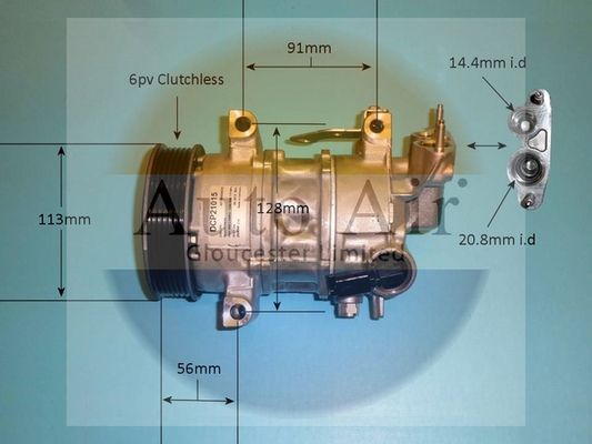Auto Air 14-0129 A/C Air Con Compressor Air Conditioning Fits Citroen DS Peugeot
