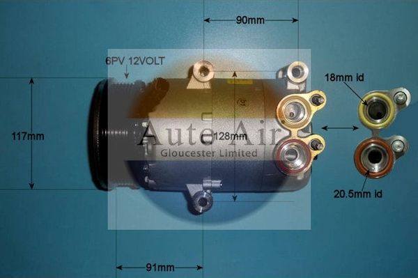 AUTO AIR 14-1047 Air Compressor A/C Air Con Air Conditioning Fits Ford Volvo