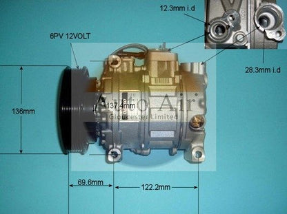 AUTO AIR 14-0331 Air Conditioning Compressor Fits Alfa Romeo 156 166 Fiat Marea