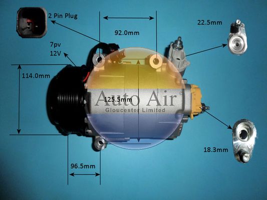 AUTO AIR 14-9680P Air Conditioning Compressor A/C Air Con Replacement Fits Ford