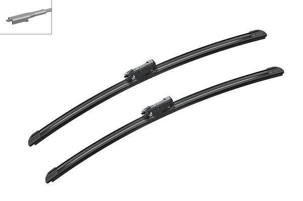 2 x BOSCH AEROTWIN A208S Flat Wiper Blades (Pair) 500/500mm Fits BMW Mini