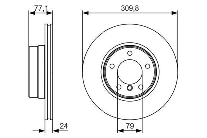 BOSCH 0986479S29 Brake Disc Front Vented 310mm Outer Ø Fits BMW 5 Series