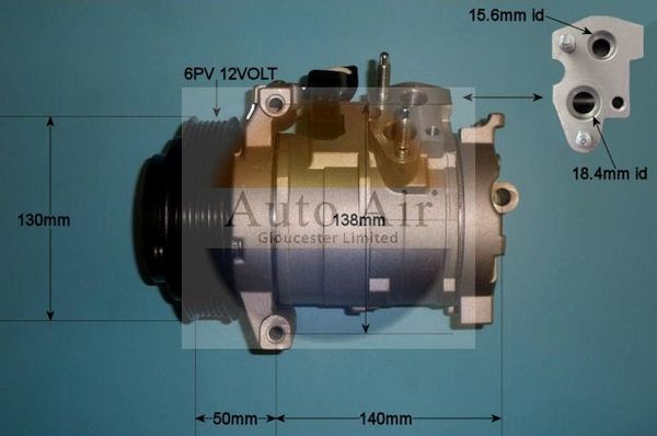 AUTO AIR 14-8007P Air Compressor A/C Air Conditioning Fits Chrysler 300C