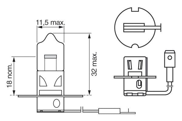 Bosch 1 987 302 802 Spotlight Bulb Fits Alfa Romeo Alpina Audi Autobianchi BMW