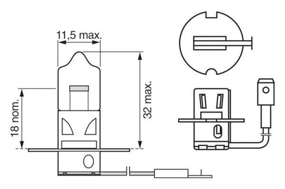 Bosch 1 987 302 802 Spotlight Bulb Fits Alfa Romeo Alpina Audi Autobianchi BMW
