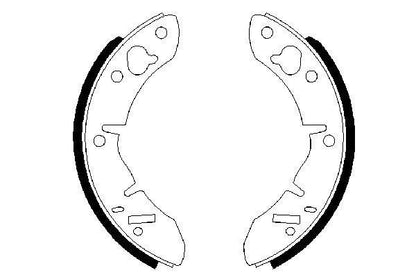 BOSCH 0986487273 Brake Shoe Set Rear Fits Austin Innocenti MG Morris Rover