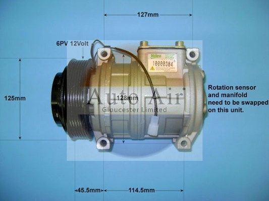 AUTO AIR 14-6254P Air Conditioning Compressor Fits Mercedes-Benz 124 E-Class SL