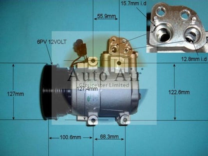 AUTO AIR 14-9704 Air Compressor A/C Air Conditioning Fits Hyundai Accent Getz